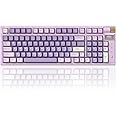 MageGee Wireless Mechanical Keyboard, Triple Modes 2.4GHz/BT/USB-C Wired Gaming Keyboard, Hot-Swappable 98 Keys Gasket Mounted with Knob, MK98 RGB Backlit with Blue Whale Switches(Violet)