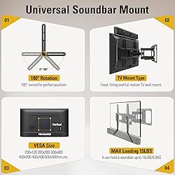 Mounting Dream Soundbar Mount Bracket for Mounting