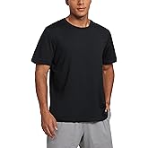 CRZ YOGA Cloud Jersey Midweight Shirts for Men - Short Sleeve Soft Breathable Lounge Casual Athletic Basic T-Shirts Tops