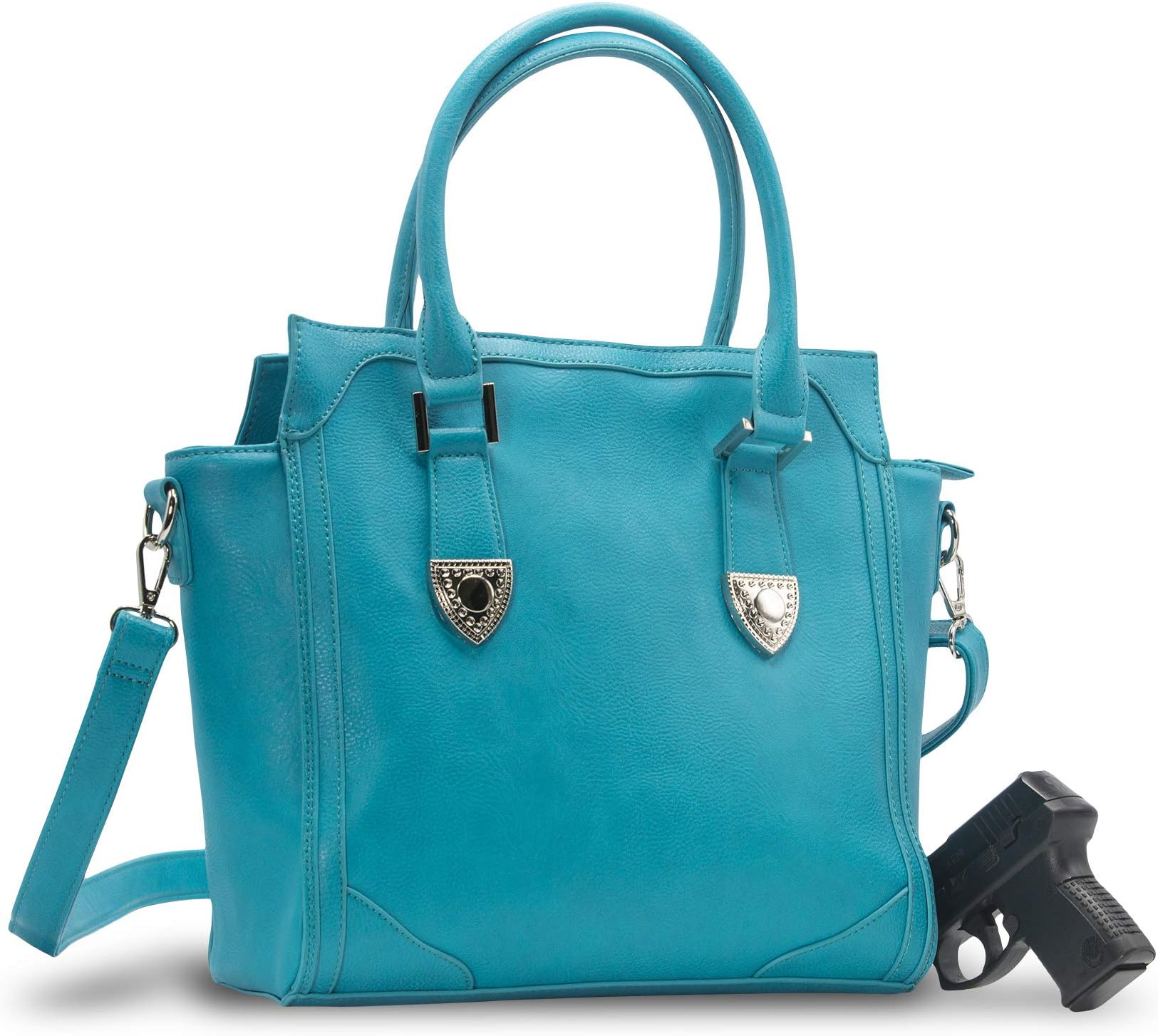 GosonConceal Carry Tote Bag - Large & Fashionable Purses for Women with Multiple Pockets, Crossbody Straps, YKK Zippers