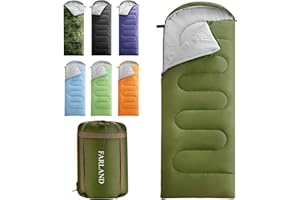 FARLAND Sleeping Bags for Adults Teens Kids with Compression Sack Portable and Lightweight for 3-4 Season Camping, Hiking,Wat