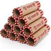 LLIKED 100 PCS Preformed Coin Wrappers Rolls-Pennies | Preformed Penny Wrappers, ABA Color‑Coded, 60lb Kraft Paper, for Coin Counters, Easy to Use, for Banks, Retail &amp; Offices