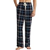 U2SKIIN Mens Fleece Plaid Pajama Pants Warm Lounge Sleep Bottoms with Pockets and Button Fly