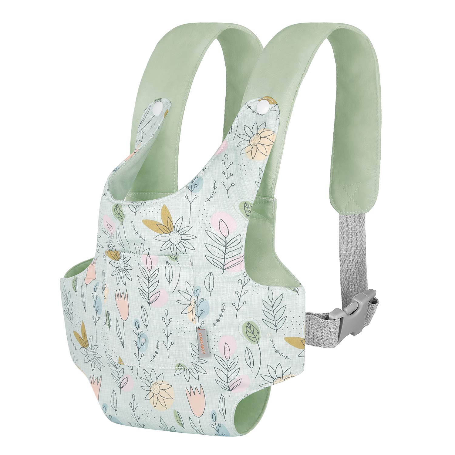 GAGAKU Doll Carrier Doll Accessories Baby Doll Carrier Cuddly Toy Carrier with Adjustable Straps for Children - Green (Sunflower)