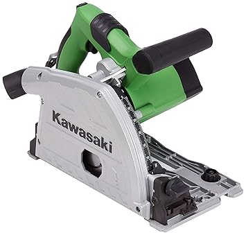Kawasaki 603010365 Tauchsäge, Handkreissäge 1200 Watt Leistung, inkl. 4 Führungsschienen, Anti-Kickback, Spindelarretierung, 