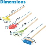 Toyrific Little Roots 4 Piece Long Handle Garden Tool Set for Kids view 7