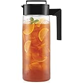 Takeya Patented and Airtight Pitcher Made in the USA, BPA Free, 2 qt, Black