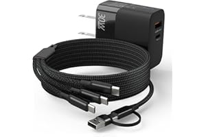 30W 3-in-1 USB C Fast Charger for DJI Mini 4 Pro, Mini 4K, Mini 3 Pro, Mini 3, Mavic 3, Air 2S, Avata Drone, Wall Charger wit