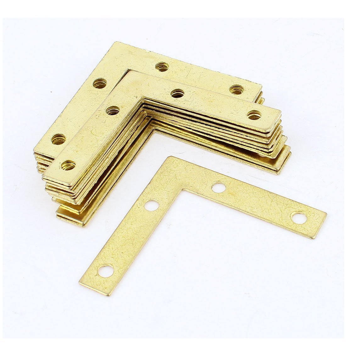 Sourcingmap 20 Pcs 90 Degree Corner Brace Angle Brackets Gold Tone 50 x 50mm(2 x 2 Inch)