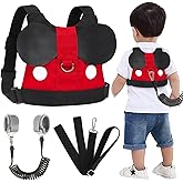 Accmor Toddler Harness Leash, Cute Kids Leash + Black Anti Lost Wrist Link for Outdoor Travel, Adorable Baby Leash Child Walking Harness Wristband Assistant Strap Mini Belt Protector for Boys Girls