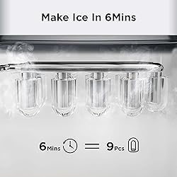 Silonn Ice Makers Countertop, 9 Bullet Ice Cubes