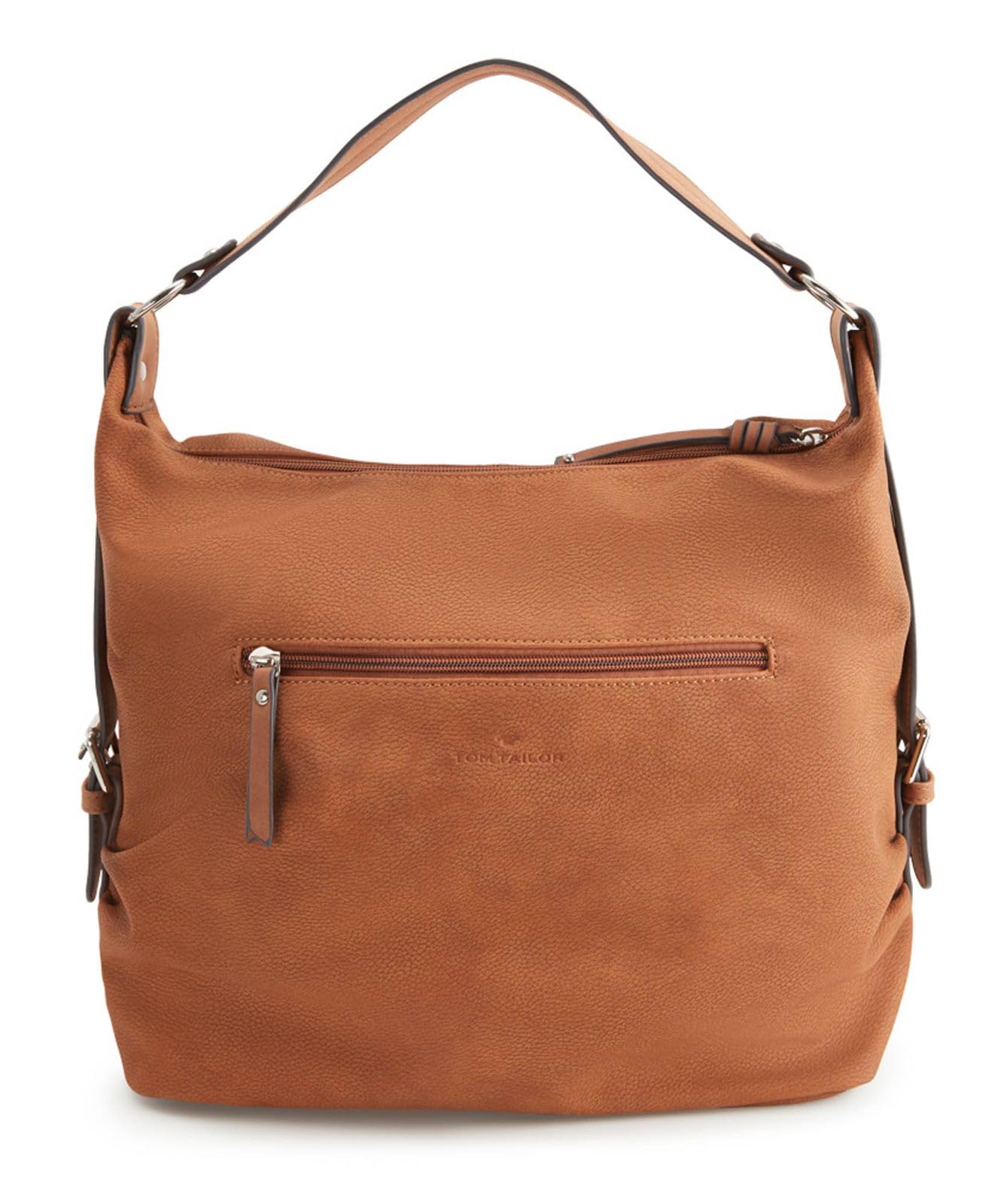 TOM TAILOR Caia Damen Hobo Bag Schultertasche Mittelgroß Cognac Braun