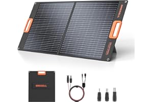 GRECELL 100W 20V Portable Foldable Solar Panel, High Efficiency Monocrystalline Solar Charger for Portable Power Station Gene
