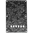 Musiclily Guitar Back Plate Tremolo Cavity Cover Backplate for China Made Squier Guitar Parts, 4Ply Pearl Black