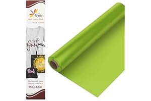 Firefly Craft Regular Lime Green, Heat Transfer Vinyl for Shirts - Iron on Vinyl for Cricut & Silhouette Heat Press Vinyl for Shirt Transfers - Iron on HTV Vinyl - 3 Pieces, 12" X 20" (5 Feet) Each
