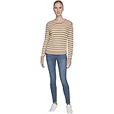 Nautica Womens Long Sleeve Striped Crewneck Sweater