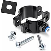 1-Pack Drain Saddle Valve with 1/4" Quick Connect | Plastic Water Filters Valve Clamp, Saddle Clamp for Under Sink Reverse Osmosis System (Black)