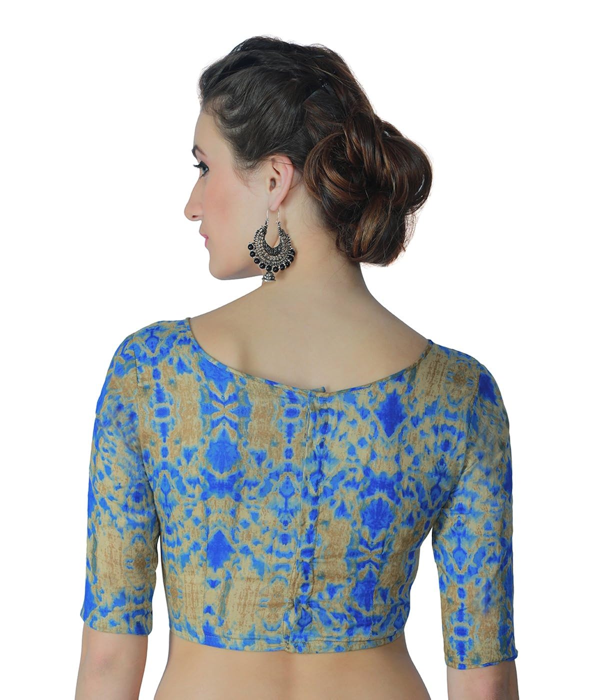 studio shringaar women's cotton abstract print blouse