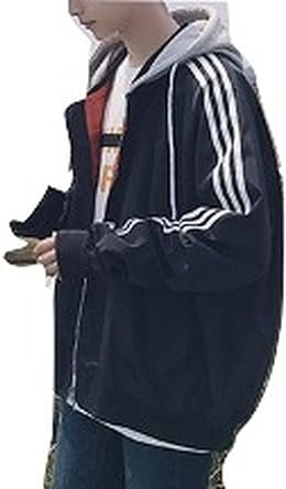 Amazon Ein ブラック 黒 メンズ パーカー シャカシャカ ナイロン ライン ユニセックス モード系 裏原宿系 渋谷系 ストリート系 韓国ファッション オルチャンファッション 韓国 パーカー スウェット レディース 長袖 ミオレミュー スピンズ トレーナー パーカー 通販