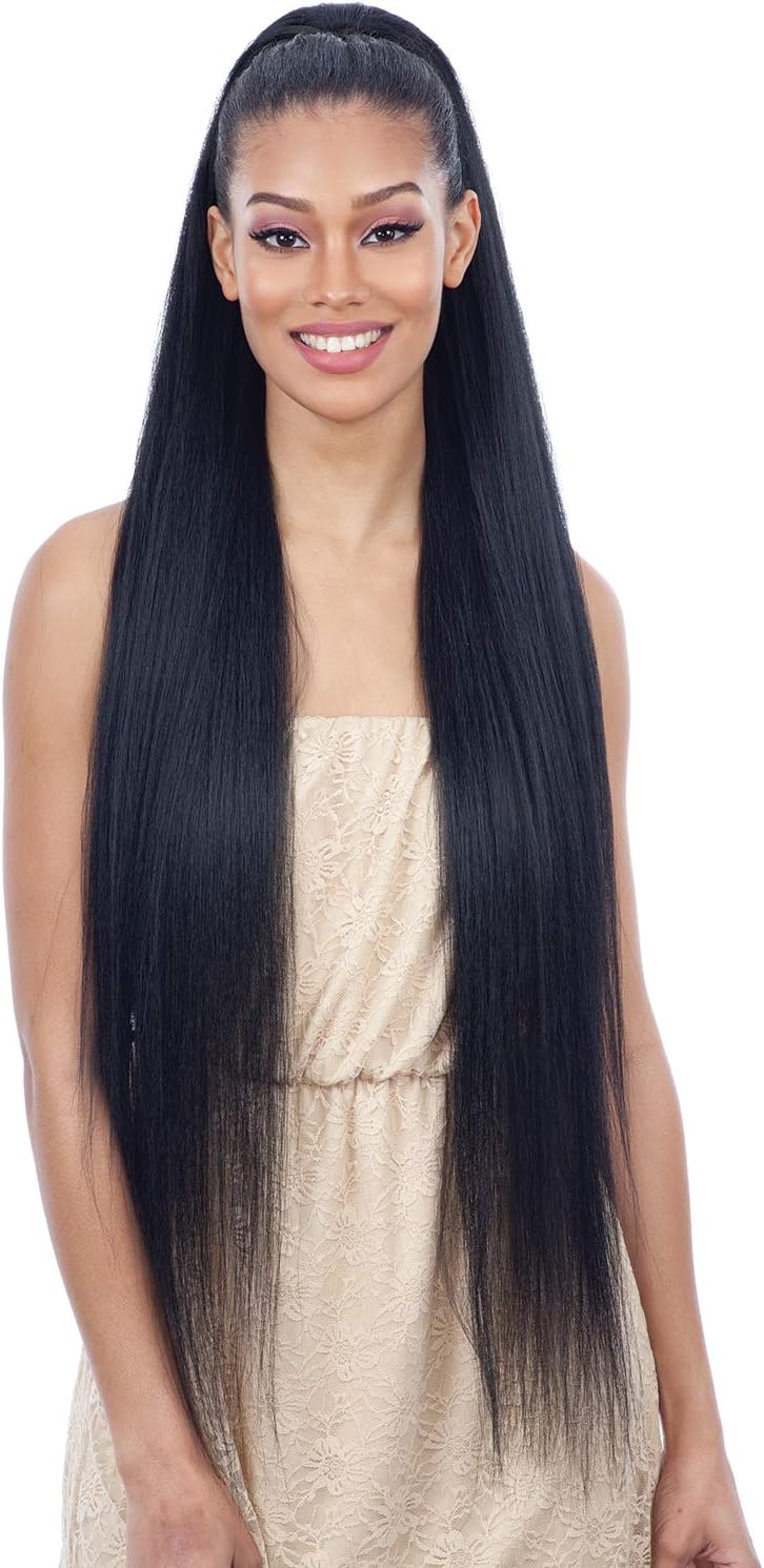 Long Yaky Straight 38 1 Jet Black Freetress Equal Synthetic