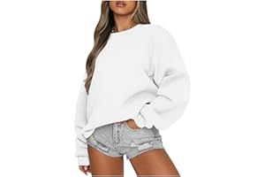 Bidobibo Womens Oversized Crewneck Sweatshirts Teen Girl Clothes Y2K Top Sweatshirt Trendy Fall Outfits Pullover