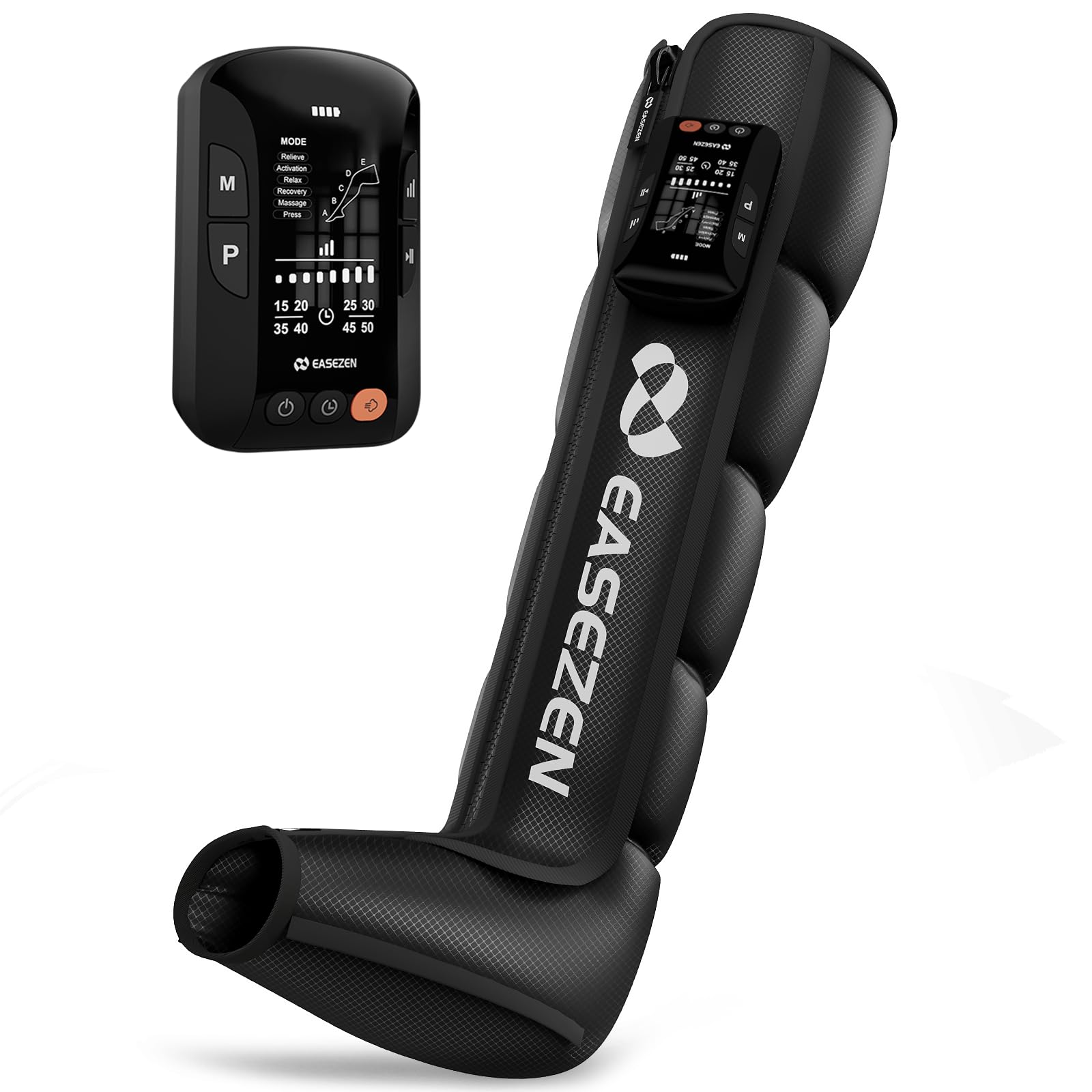 Photo 1 of EaseZen Cordless Leg Compression Massager for Circulation and Pain Relief FSA, 5 Chamber Rechargeable Leg Massager for Edema in Legs and Feet, Gifts for Women Men Seniors (Single Unit)