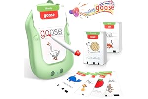 LUCKY CUP Reusable Writing & Drawing Talking Flash Cards for Toddlers - 168 Phonics Learning Cards with 8 Color Pens, Montessori Sensory Toys for Autism, Speech Therapy, Preschool Education - Gift for Ages 2-6.