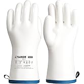 LANON Liquid Silicone Gloves, Heat Resistant Oven Gloves with Fingers, Food-Contact Grade, Waterproof,Kitchen Mitts for Bakin