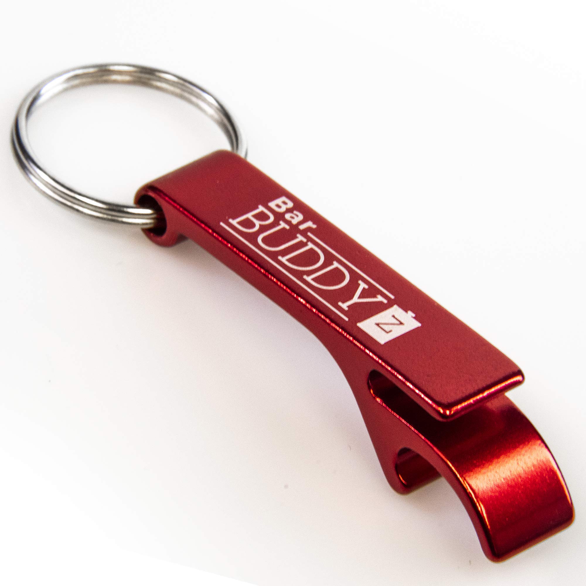 Keychain Bottle Opener - bartender bottle opener - Best Aluminum Bottle/Can Opener - Compact, Versatile & Durable - Vibrant Colors - Premium Keyring Bottle Opener - Ergonomic Design Red