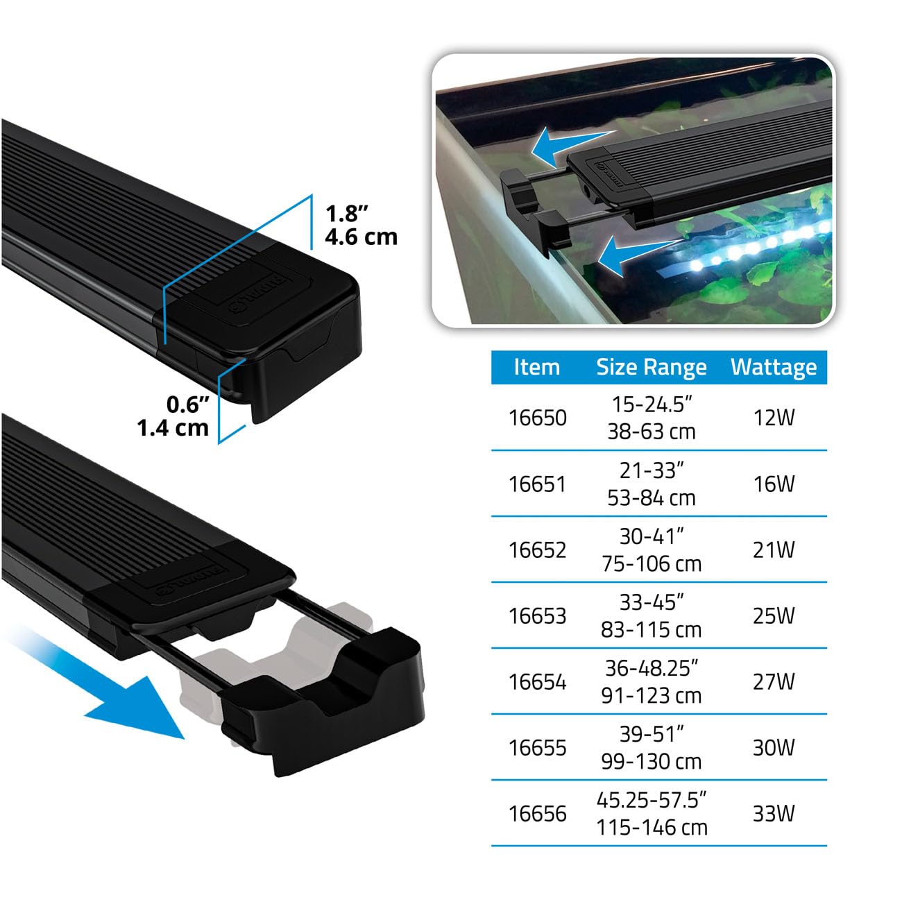 Fluval AquaSky LED 3.0 12W, 38-62,8cm 7