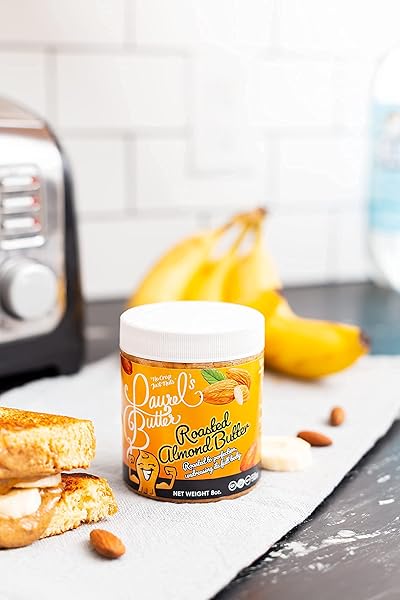 LAUREL’S BUTTER – KETO ROASTED SMOOTH ALMOND BUTTER – HEALTHY NUT BUTTER SNACK, LOW CARB, NO SUGAR, NON GMO, GLUTEN FREE, LIGHTLY SALTED- 8 OZ JAR