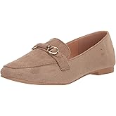 YOKI EDLINE-10 Women's Ballet Flat Closed Pointy Toe Comfort Loafers, Beige, 7 M US