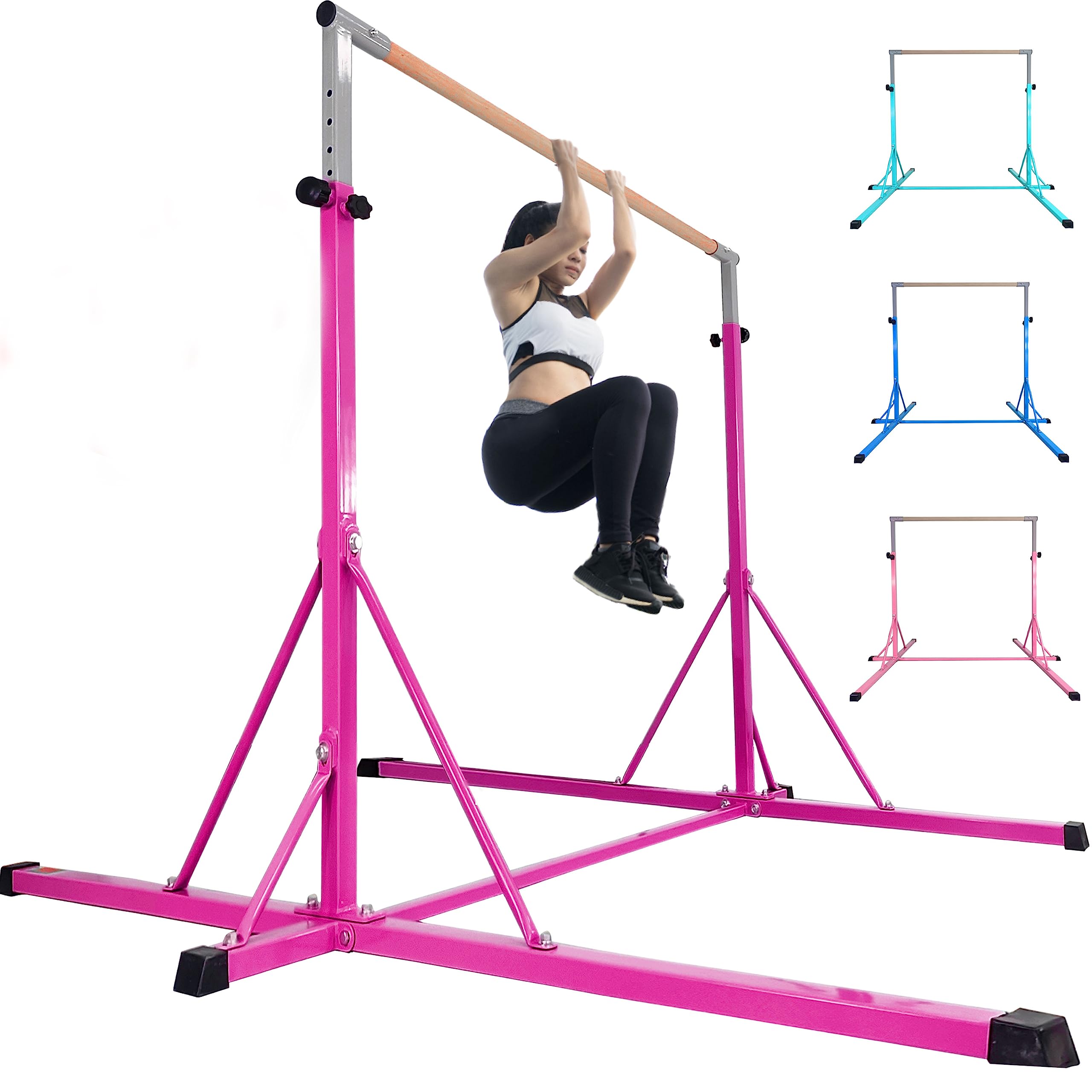 Photo 1 of ***PARTS ONLY - MISSING HARDWARE***
FC FUNCHEER Gymnastics bar,5FT/6FT Horizontal Bars, Adjutable Gymnastic Bar for Kids Ages 5-20, 35.4" to 59"/45" to 71", Weight Limit 500 LBS,Home Gym Equipment