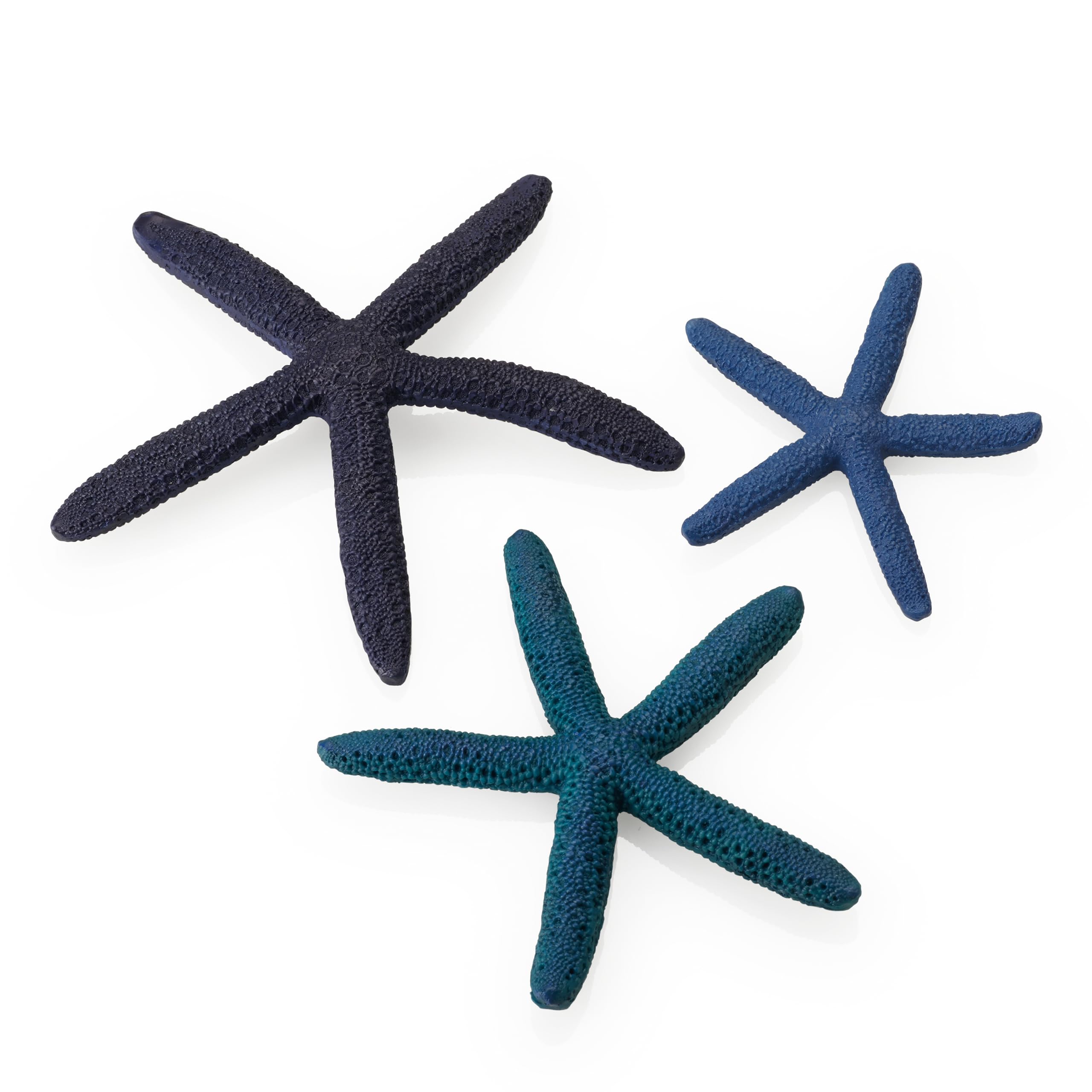 biOrb Fish Tank Decorations, Ceramic Starfish (Set of 3 Aquarium Ornaments, Blue Colour), Artificial Fish Tank Accessories To Add Colour Accent, Natural-Looking Aquarium Decor For Scenic Background