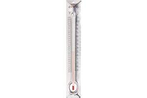Aluminum Thermometer, -30 to 110°C / 30 to 230°F, Measurement in Celsius & Fahrenheit - Aluminum Backing, Glass - Spirit Fill
