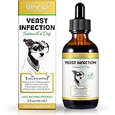 Natural Yeast Infection Treatment for Dogs - Ear Infection Relief, Itchy Skin Support, 2fl oz Herbal Supplement for Healthy C