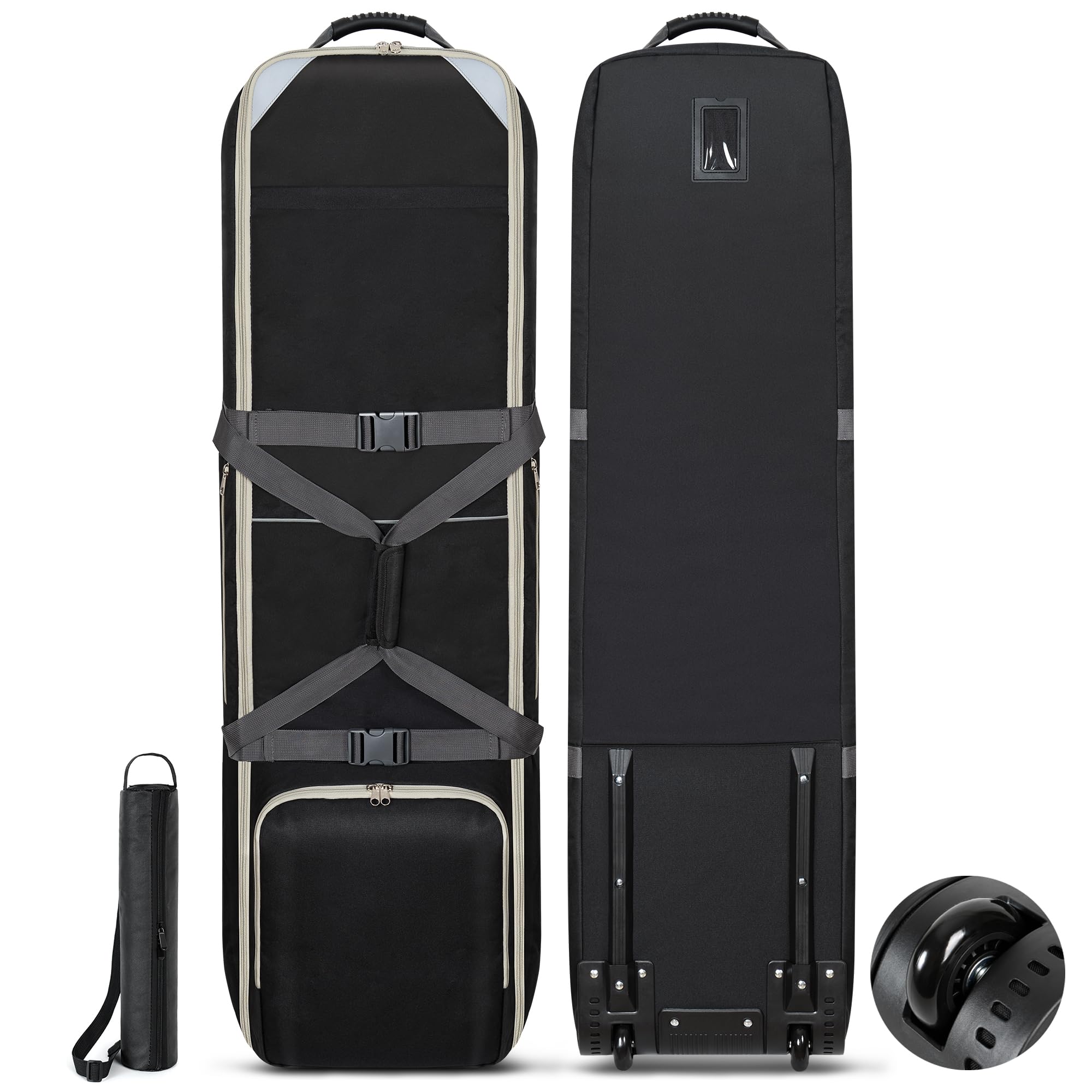 Photo 1 of Storage Standard Golf Travel Bag for Airlines with Wheels & Can Cooler - Heavy-Duty Travel Golfing Bags for Airlines with 900D Polyester & Protective Foam, Waterproof & Lightweight Club Storage Case