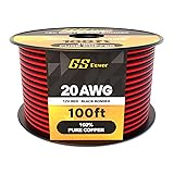 GS Power 20 Gauge Wire 100ft Oxygen Free, OFC Pure