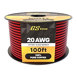 GS Power 20 Gauge Wire 100ft Oxygen Free, OFC Pure