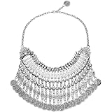 LUREME Vintage Engraved Coin Bib 