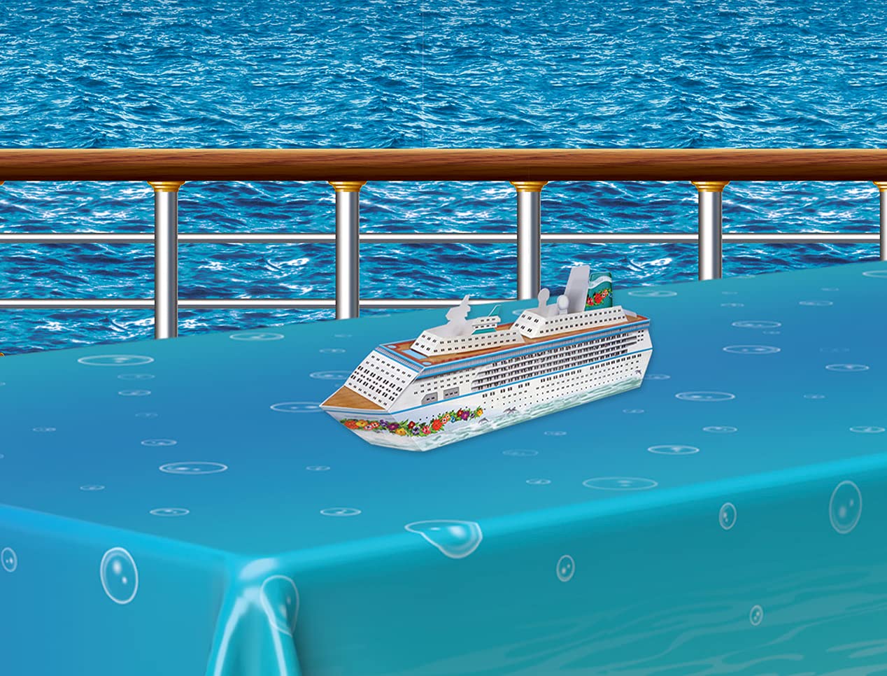 Beistle 3-D Cruise Ship Table Centerpiece, 13.25