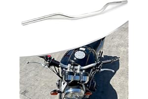 YSMOTO 7/8" 22mm Motorcycle Handlebar Cafe Racer Handlebar Universal Low Rise Bar for CRF KXF KLX DRZ KX RM YZ SX EXC XC 65 85 125 250 300 450 Dirt Bike Motocross ATV, SILVER