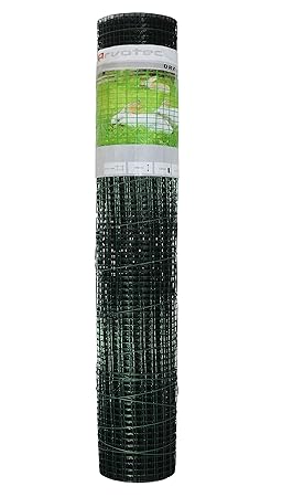 Arvotec Kleintierzaun/Kaninchenzaun, 19x19mm, 100x500cm,grün - flexibel und einfach zu verarbeiten - für Kleintiergehege, Vol