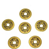 Original Feng Shui 3 Emperor Brass Coins For Money Growth Bronze Put In Wallet Coinpurse Lucky I.8159982