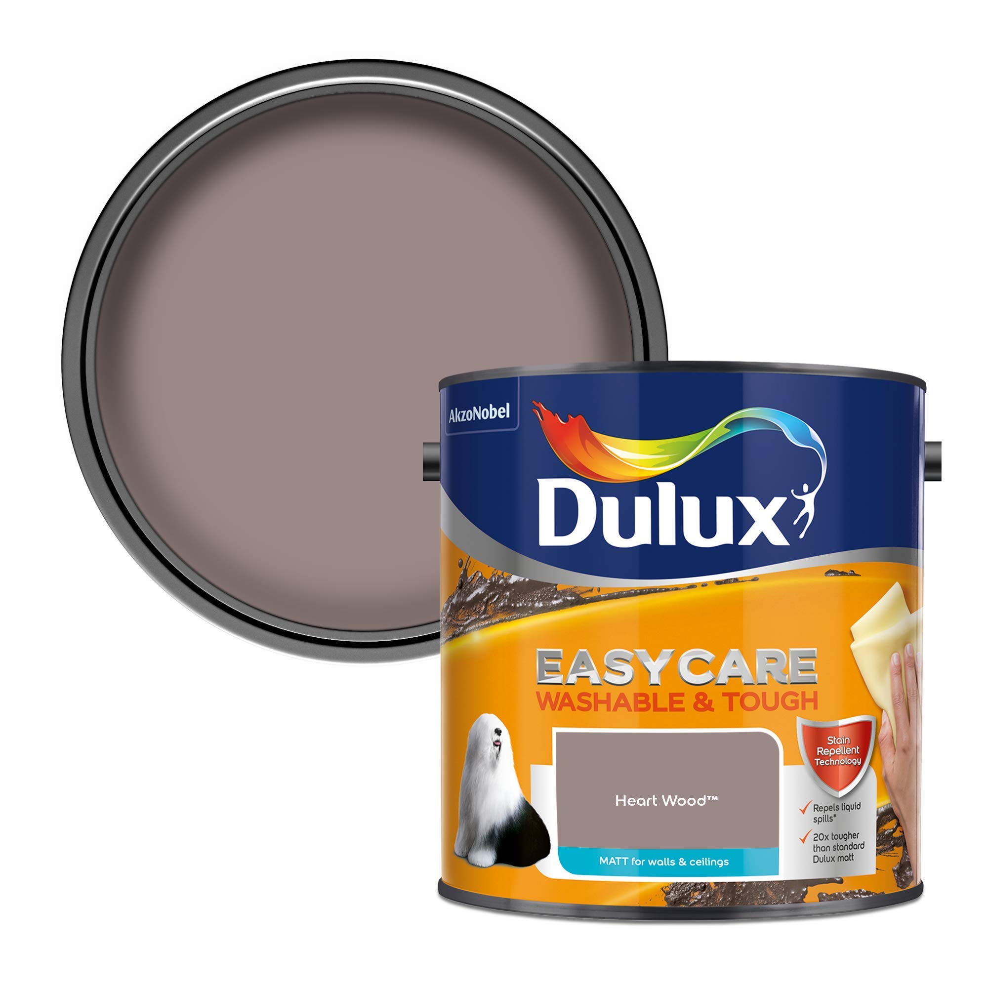 Dulux Easycare Washable & Tough Matt Emulsion Paint - Heart Wood - 2.5L