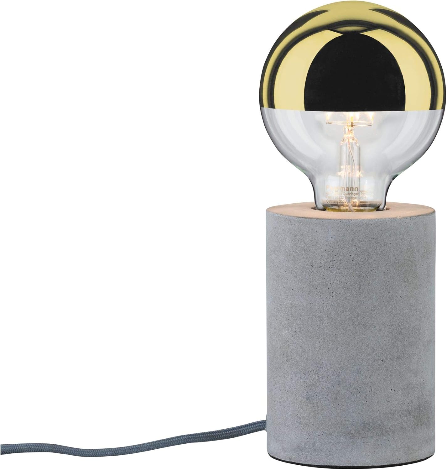 Paulmann 79621 Neordic Mik Table luminaire Round max. 1x20W Table lamp for E27 Lamps Bedside lamp Grey 230V Concrete Without lamp - Image 4