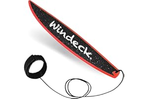 Windeck Finger Surfboard – Red Shred Mini Finger Board Surf Toy for Kids & Skaters | Hand Surfboard with Grip Tape & Leash | Ride Wind from Car Window or Imagination | Fun Travel Gift for Surf Fans