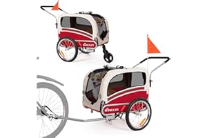 ANOUR 2 in1 Pet Bicycle Trailer and Jogger Travel Carrier Suitable for Small and Medium Dogs, Folding Storage 20303L