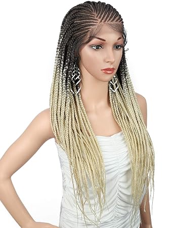 Amazon Com Kalyss 28 Hand Braided Lace Front Twist Braids Wigs