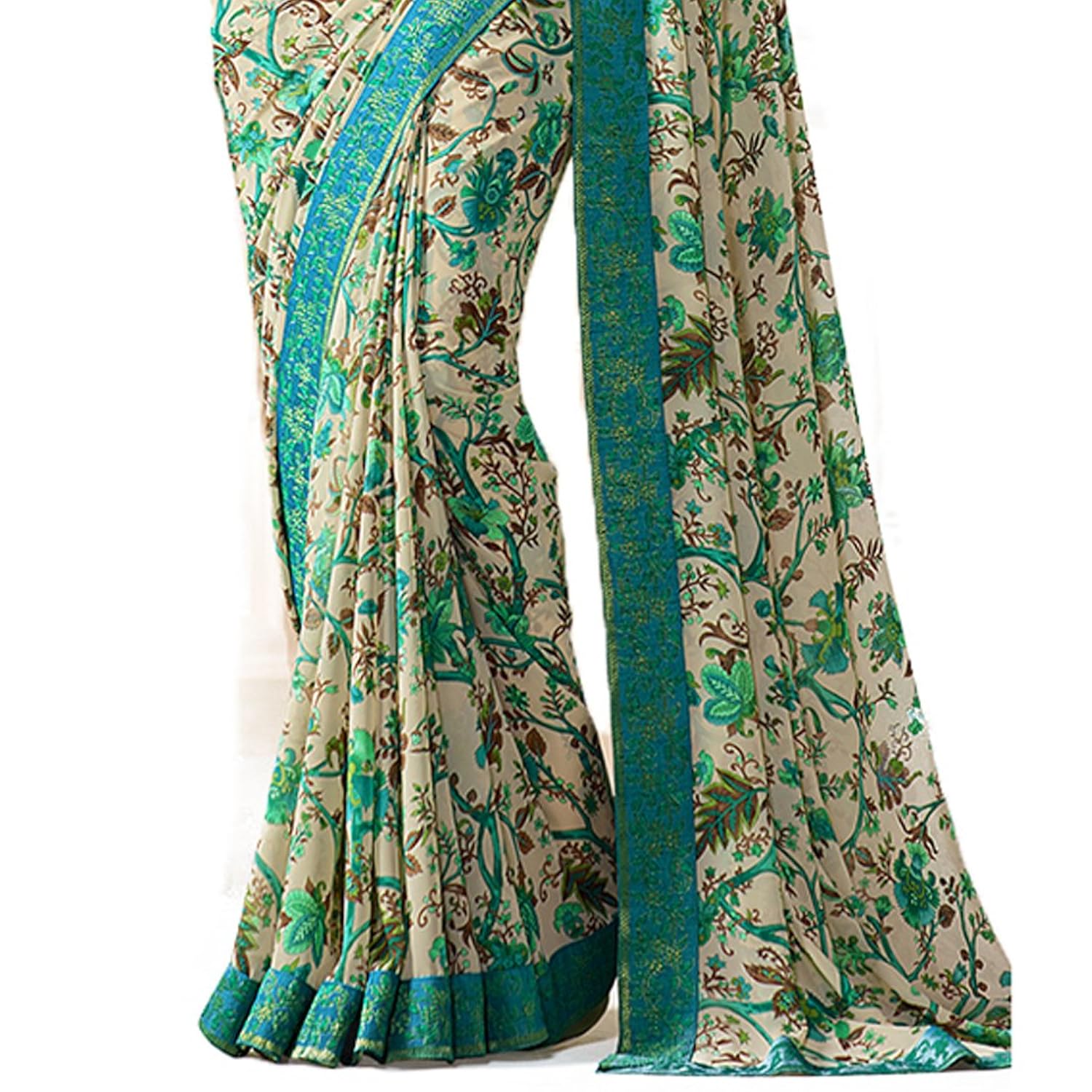 crazy women's multi-coloured georgette sarees with blouse piece